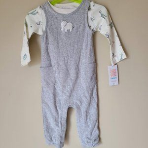 Just One You Carter's 2pc Tee and Overall Set, Size 9 M
